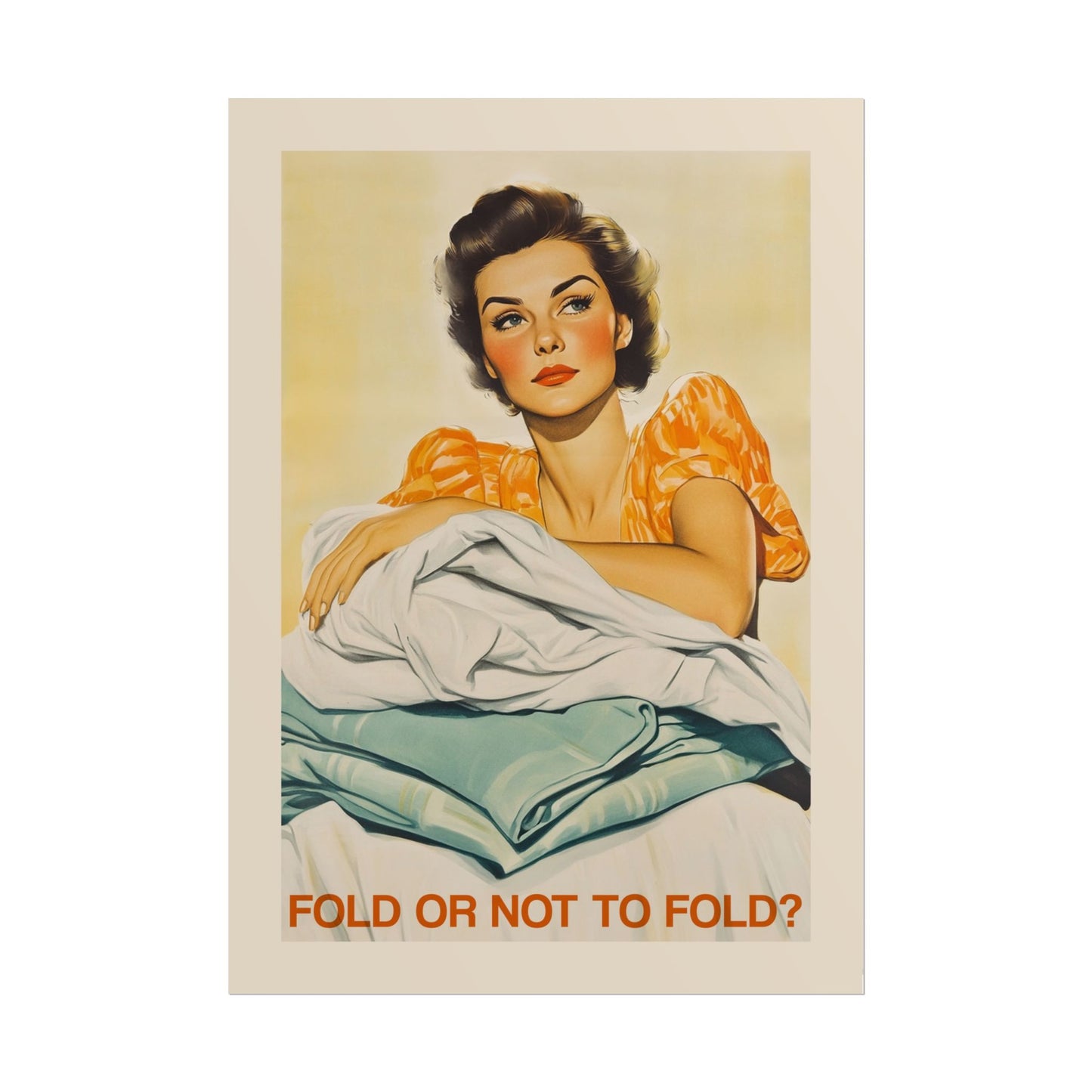 Retro Laundry Wall Art Funny Utility Room Decor Closet Art Print Retro Housewife Poster Mid Mod Art Fold or Not to Fold Art Large Posters Funny Quote Poster Vintage Laundry Room Wall Decor Unique Print from AnnoyingSeagull