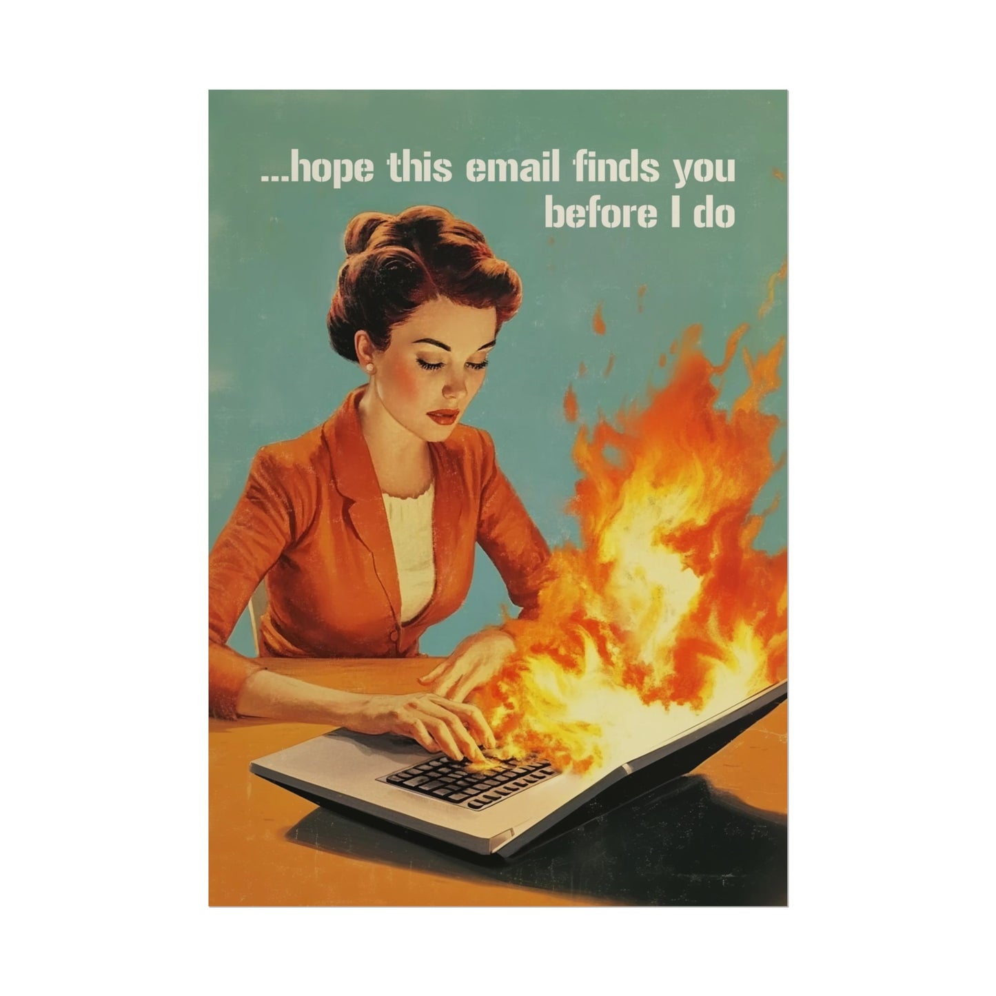 I Hope This Email Finds You before I do Poster Fun Office Quotes Wall Art Funny Retro Poster Sarcastic Home Office Art Cute Work Poster Cubicle Decor Work Friend Gift