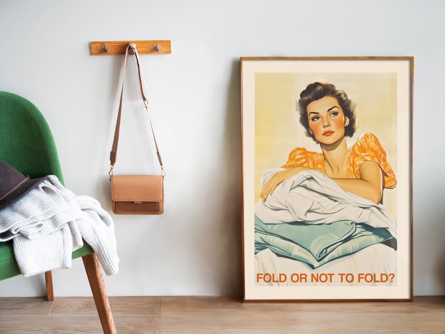 Retro Laundry Wall Art Funny Utility Room Decor Closet Art Print Retro Housewife Poster Mid Mod Art Fold or Not to Fold Art Large Posters Funny Quote Poster Vintage Laundry Room Wall Decor Unique Print from AnnoyingSeagull