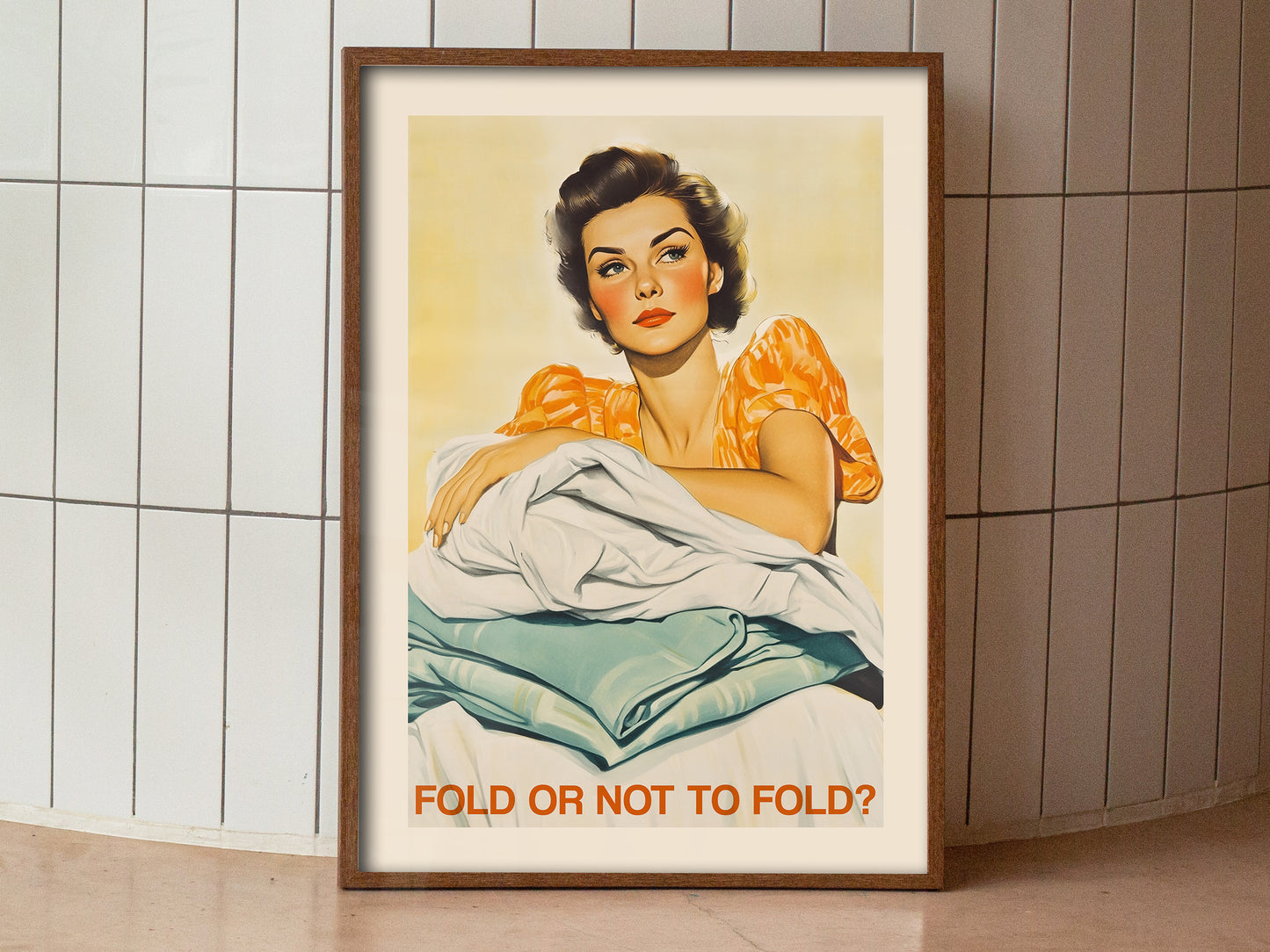 Retro Laundry Wall Art Funny Utility Room Decor Closet Art Print Retro Housewife Poster Mid Mod Art Fold or Not to Fold Art Large Posters Funny Quote Poster Vintage Laundry Room Wall Decor Unique Print from AnnoyingSeagull