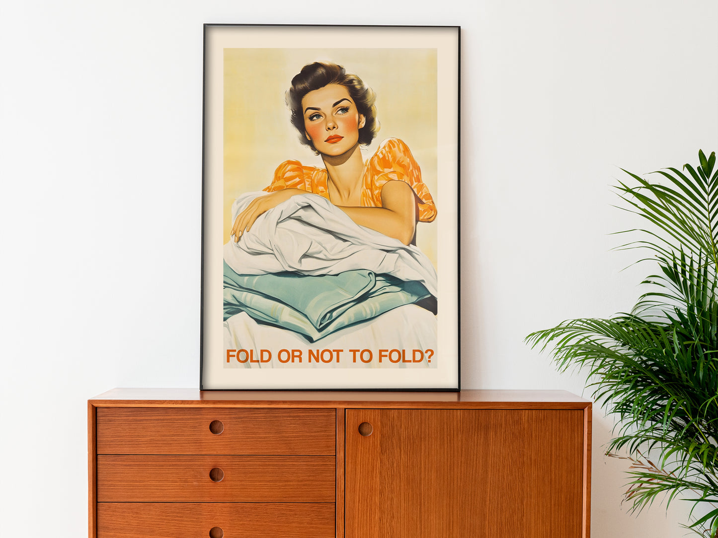 Retro Laundry Wall Art Funny Utility Room Decor Closet Art Print Retro Housewife Poster Mid Mod Art Fold or Not to Fold Art Large Posters Funny Quote Poster Vintage Laundry Room Wall Decor Unique Print from AnnoyingSeagull