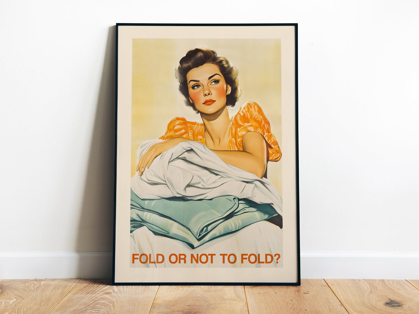 Retro Laundry Wall Art Funny Utility Room Decor Closet Art Print Retro Housewife Poster Mid Mod Art Fold or Not to Fold Art Large Posters Funny Quote Poster Vintage Laundry Room Wall Decor Unique Print from AnnoyingSeagull