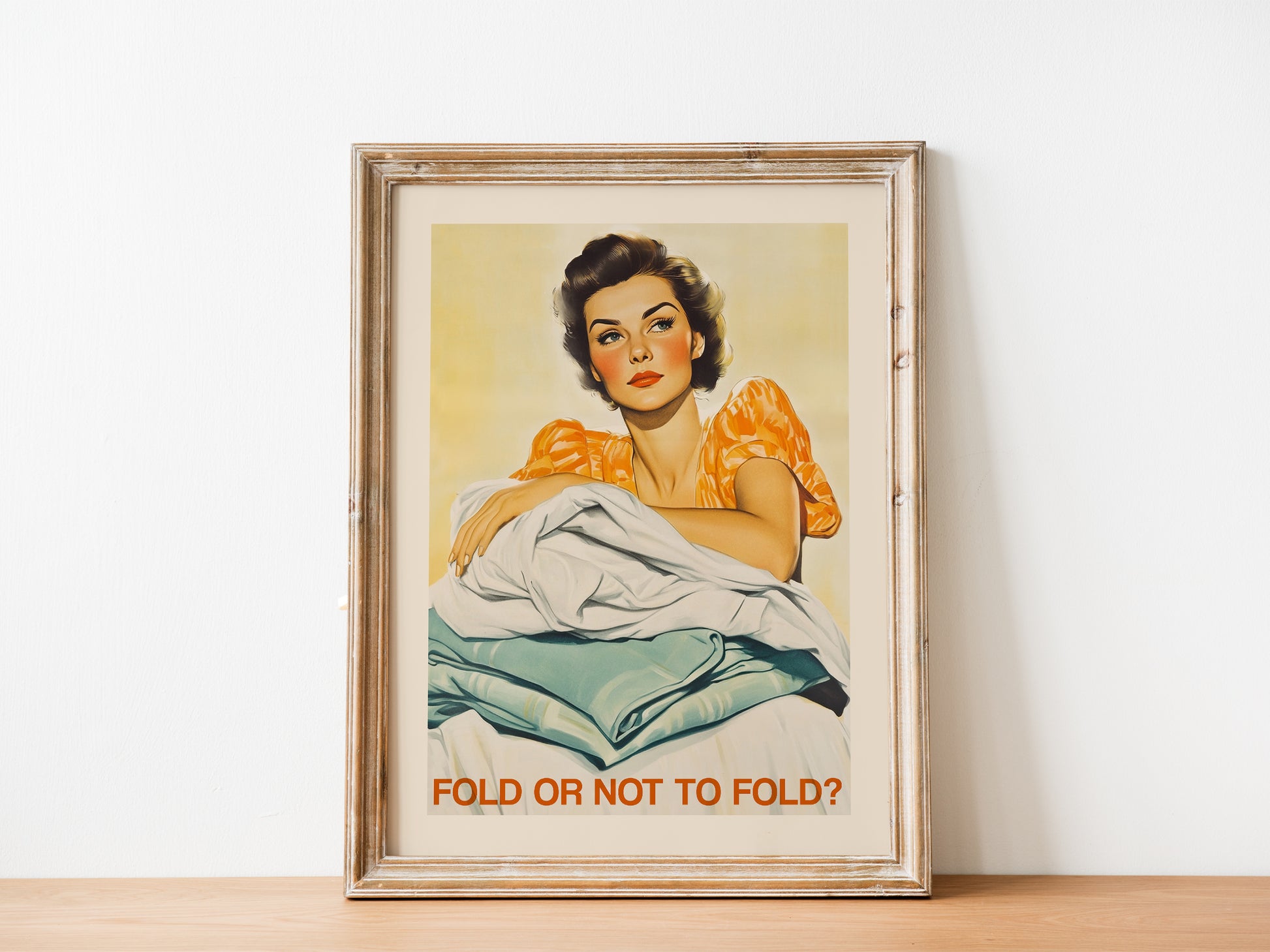 Retro Laundry Wall Art Funny Utility Room Decor Closet Art Print Retro Housewife Poster Mid Mod Art Fold or Not to Fold Art Large Posters Funny Quote Poster Vintage Laundry Room Wall Decor Unique Print from AnnoyingSeagull