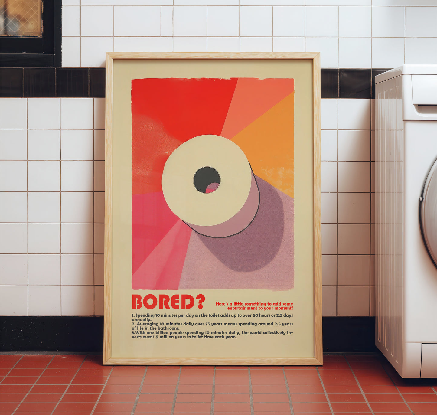 Bored? Funny Toilet Poster