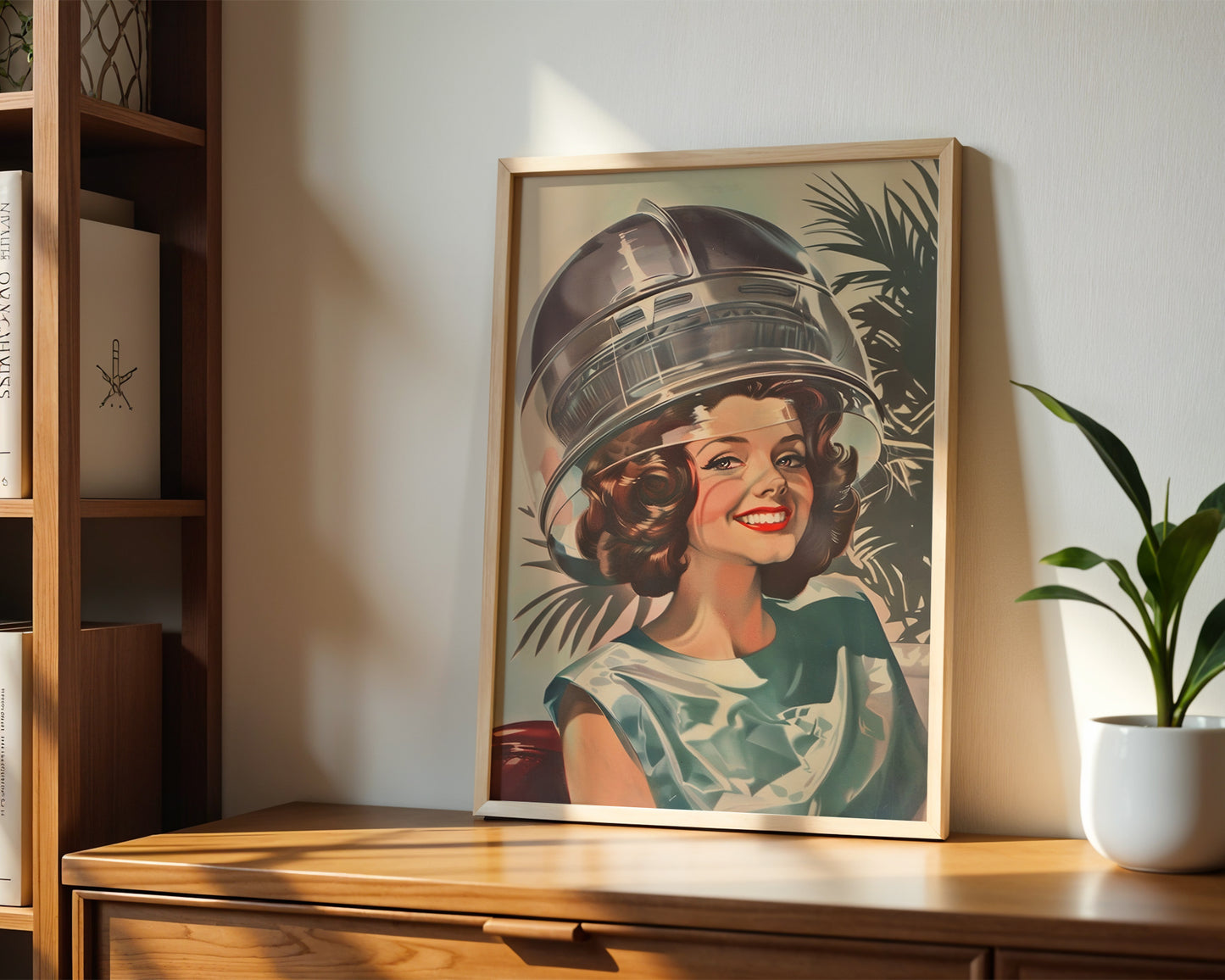 Retro Hair Salon Wall Art Funny Vintage Poster Hairdresser Gift Beauty Salon Art 60s Wash and Go Poster Hair Stylist Vintage Spa Poster 