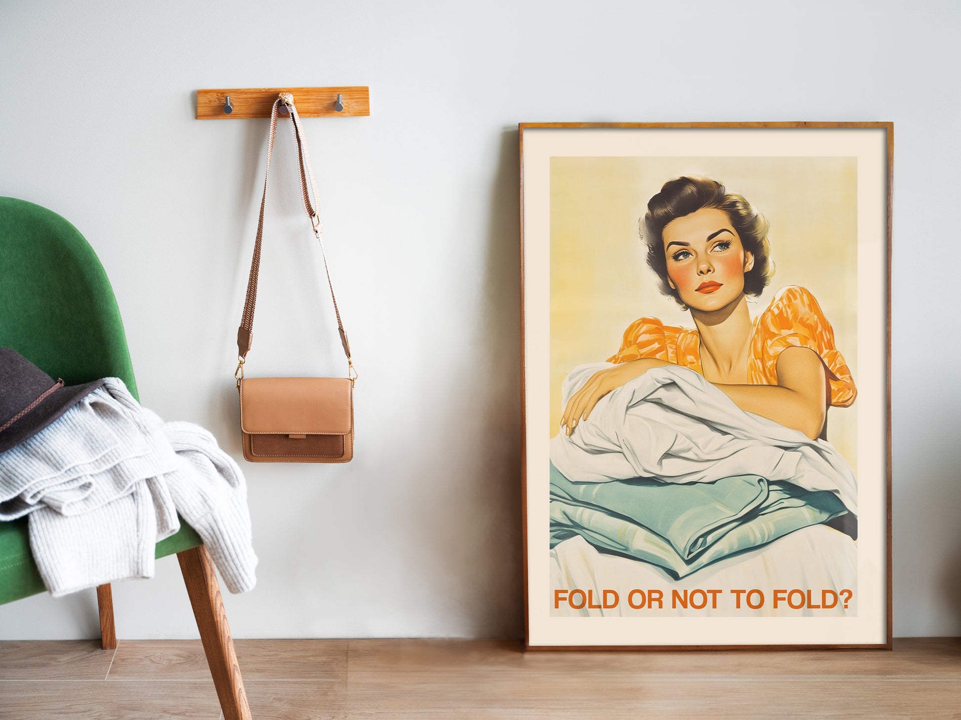 Retro Laundry Wall Art Funny Utility Room Decor Closet Art Print Retro Housewife Poster Mid Mod Art Fold or Not to Fold Art Large Posters Funny Quote Poster Vintage Laundry Room Wall Decor Unique Print from AnnoyingSeagull