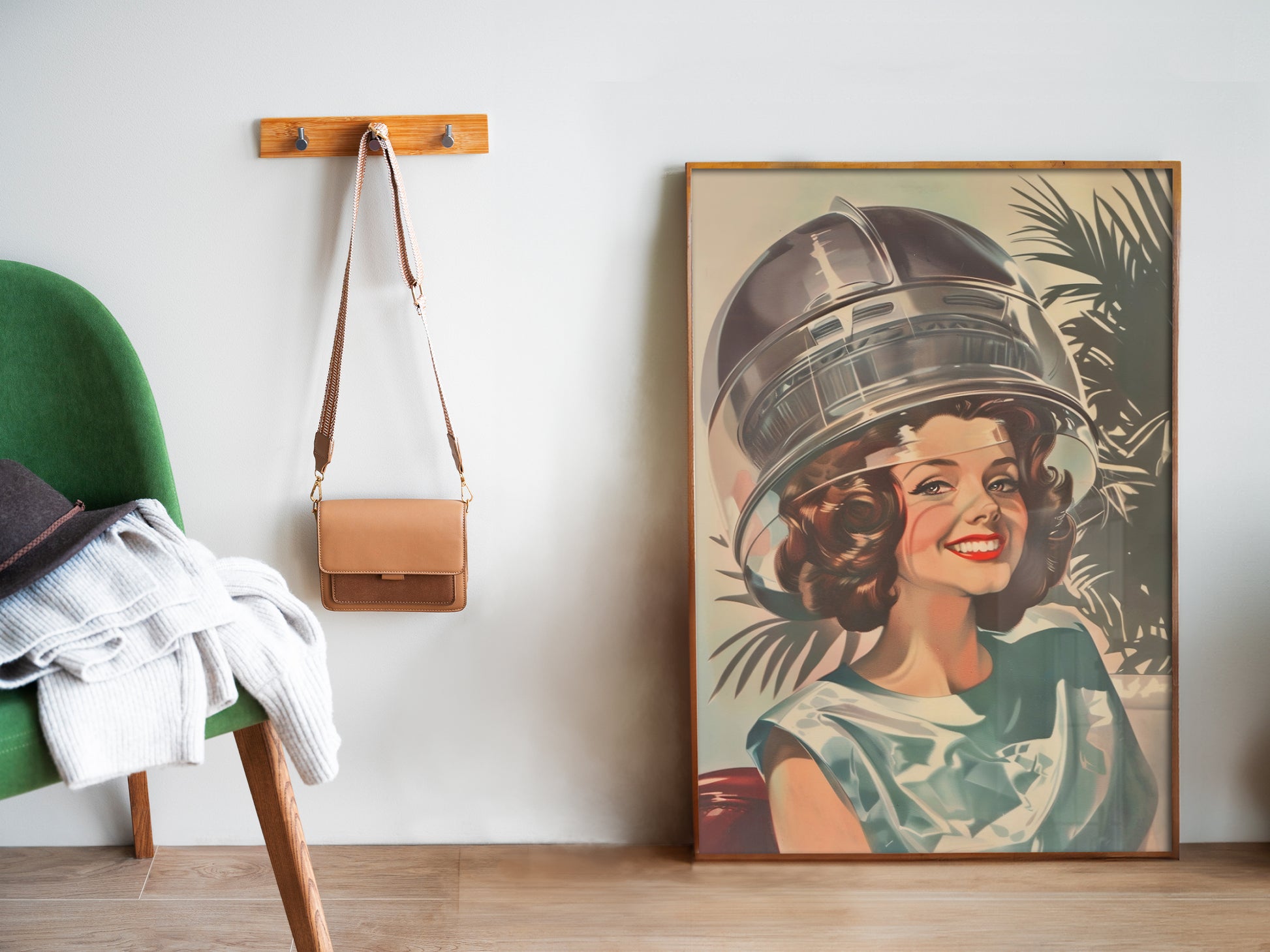 Retro Hair Salon Wall Art Funny Vintage Poster Hairdresser Gift Beauty Salon Art 60s Wash and Go Poster Hair Stylist Vintage Spa Poster 