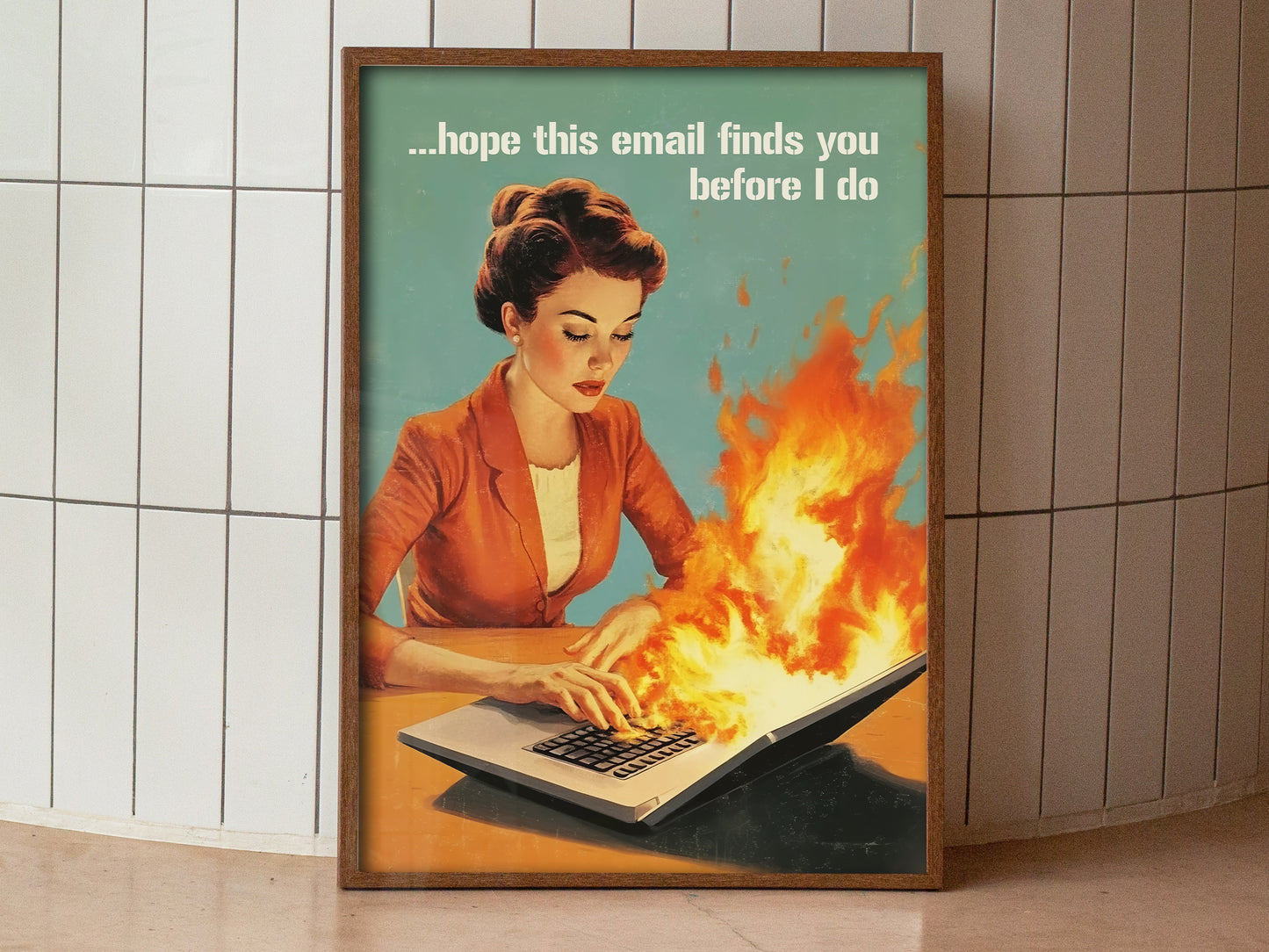 I Hope This Email Finds You before I do Poster Fun Office Quotes Wall Art Funny Retro Poster Sarcastic Home Office Art Cute Work Poster Cubicle Decor Work Friend Gift