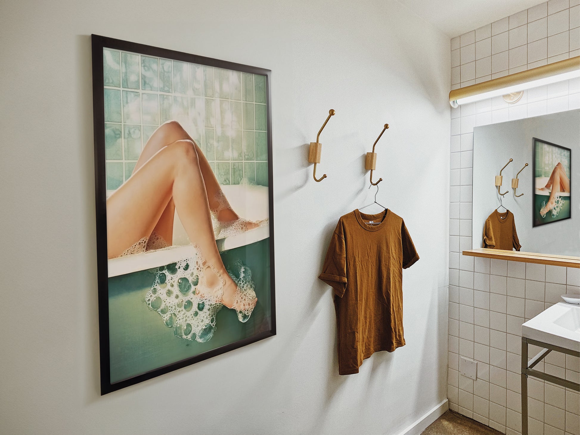 Retro Bathroom Postre Green Bathroom Art Print Get Naked Poster Bath Time Art Shower Room Decor Powder Room Poster Print Girly Bathroom Poster Dorm Room Wall Art Woman in Bathtub Poster