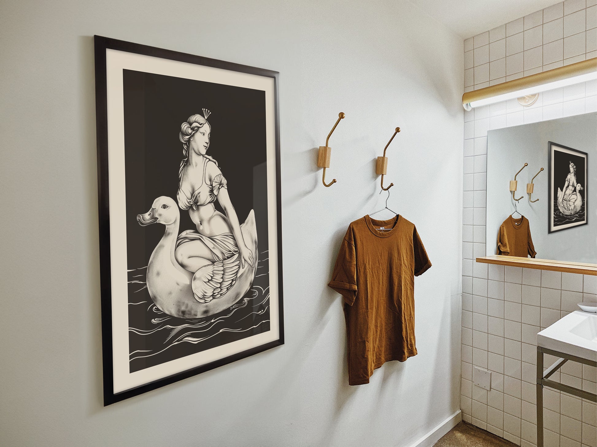 Funny Bathroom Wall Art Toilet Poster Vintage Bathroom Print Black and White Art Venus Art Print Retro Print Rubber Duck Fun Print Classic Bathroom Eclectic Wall Decor
