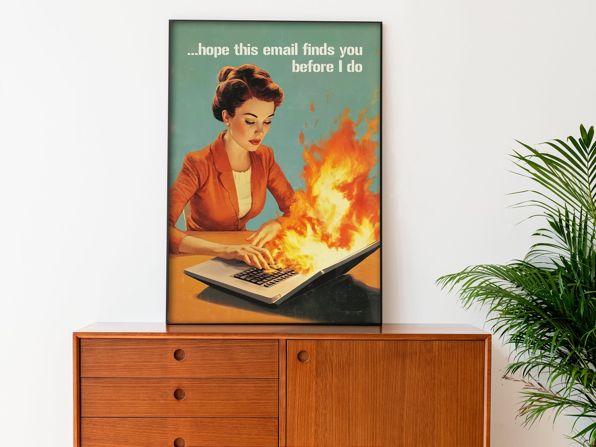I Hope This Email Finds You before I do Poster Fun Office Quotes Wall Art Funny Retro Poster Sarcastic Home Office Art Cute Work Poster Cubicle Decor Work Friend Gift